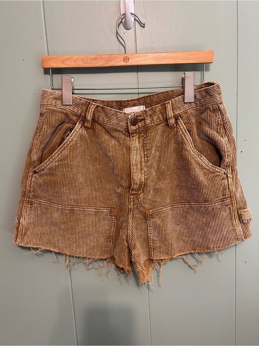 Urban Outfitters BDG Corduroy Frayed Hem Shorts in Brown